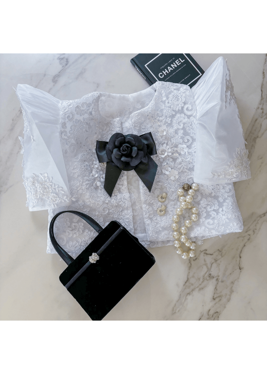 "Joanne" A Beautiful 3D Lace Filipiniana Bolero