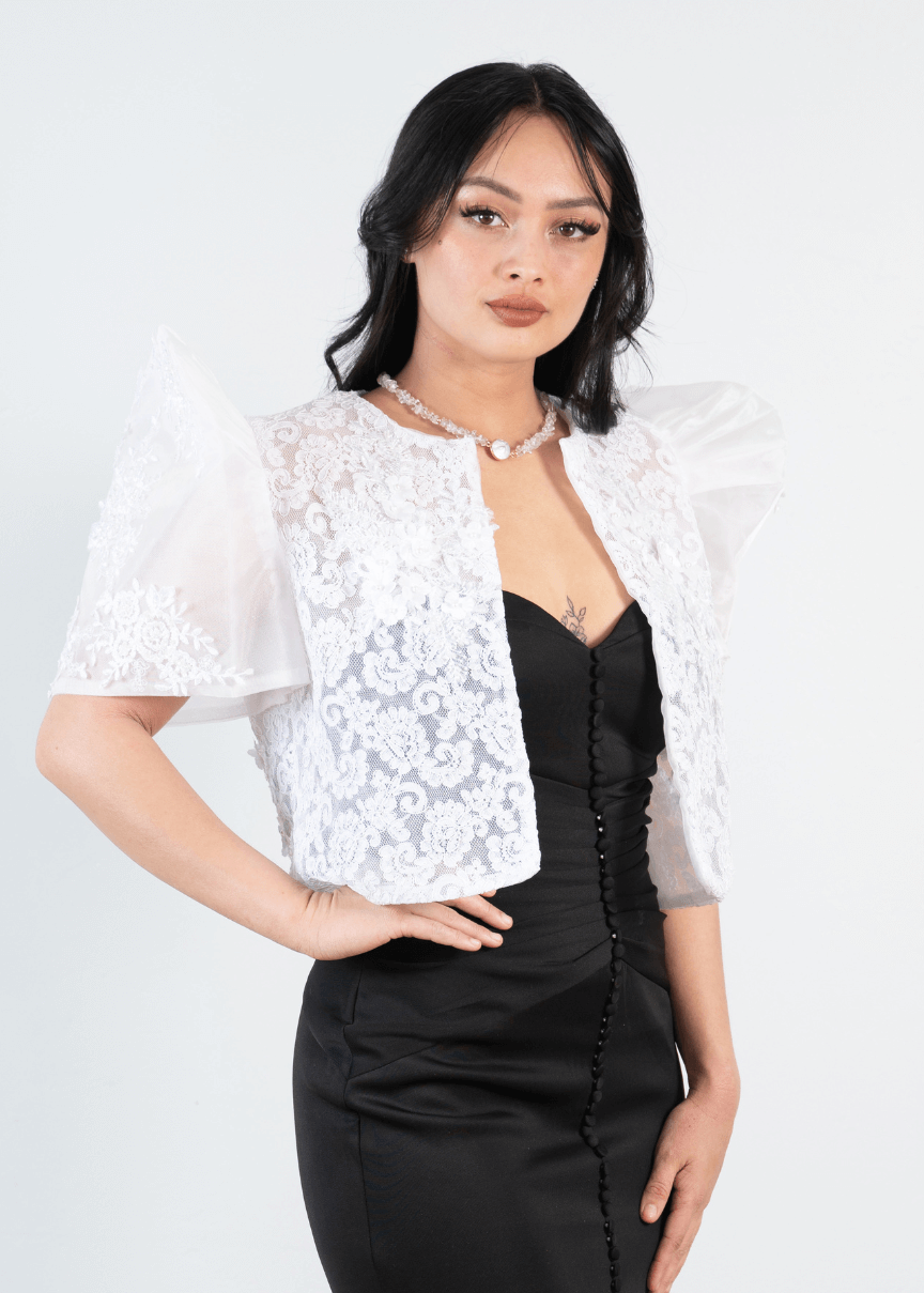 Elegant 3D Lace Filipiniana Bolero