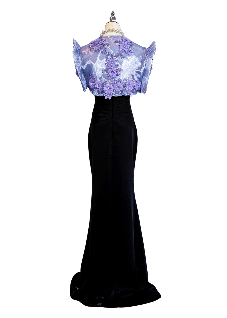 "Georgelene" Purple Filipiniana Bolero