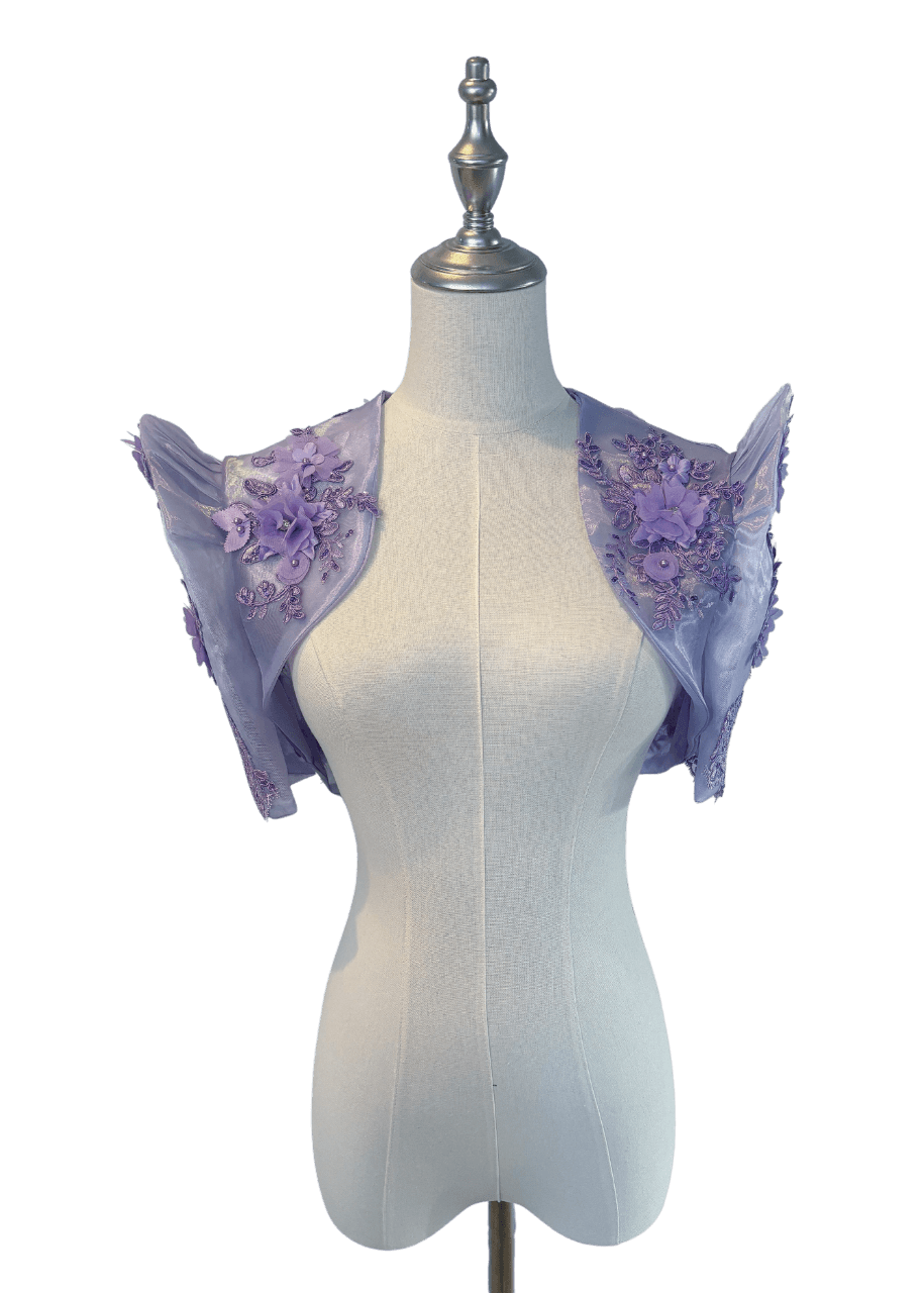 "Georgelene" Purple Filipiniana Bolero
