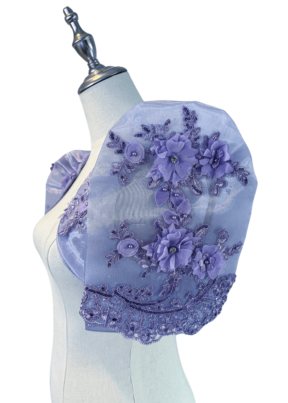 "Georgelene" Purple Filipiniana Bolero