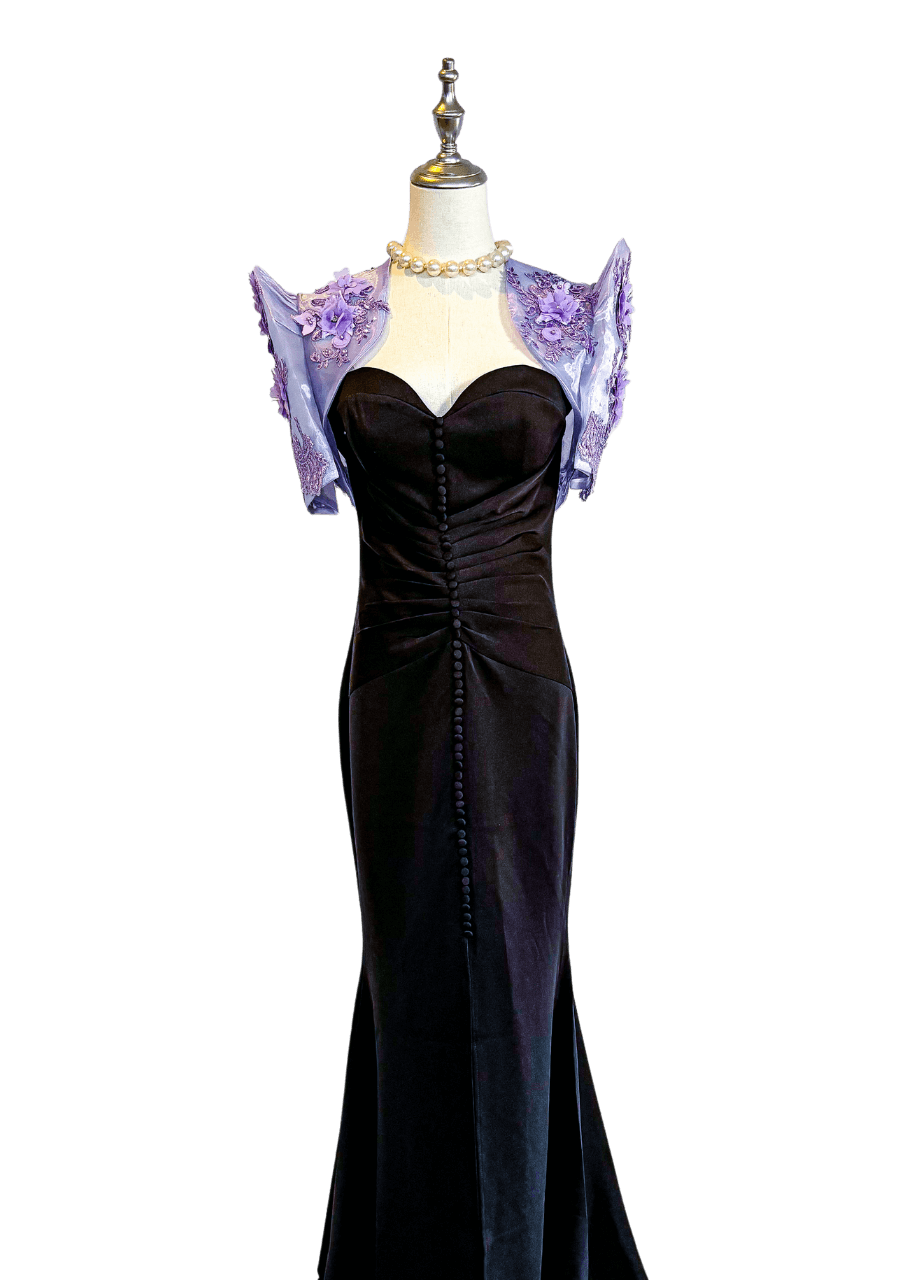 "Georgelene" Purple Filipiniana Bolero